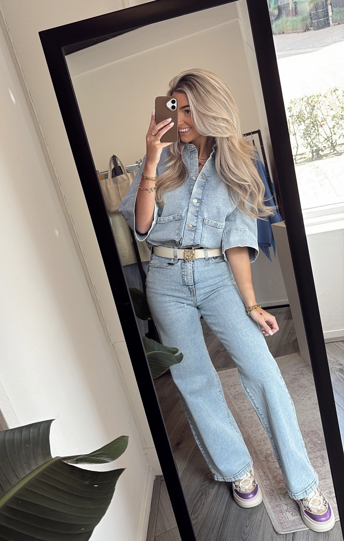 Denim blouse