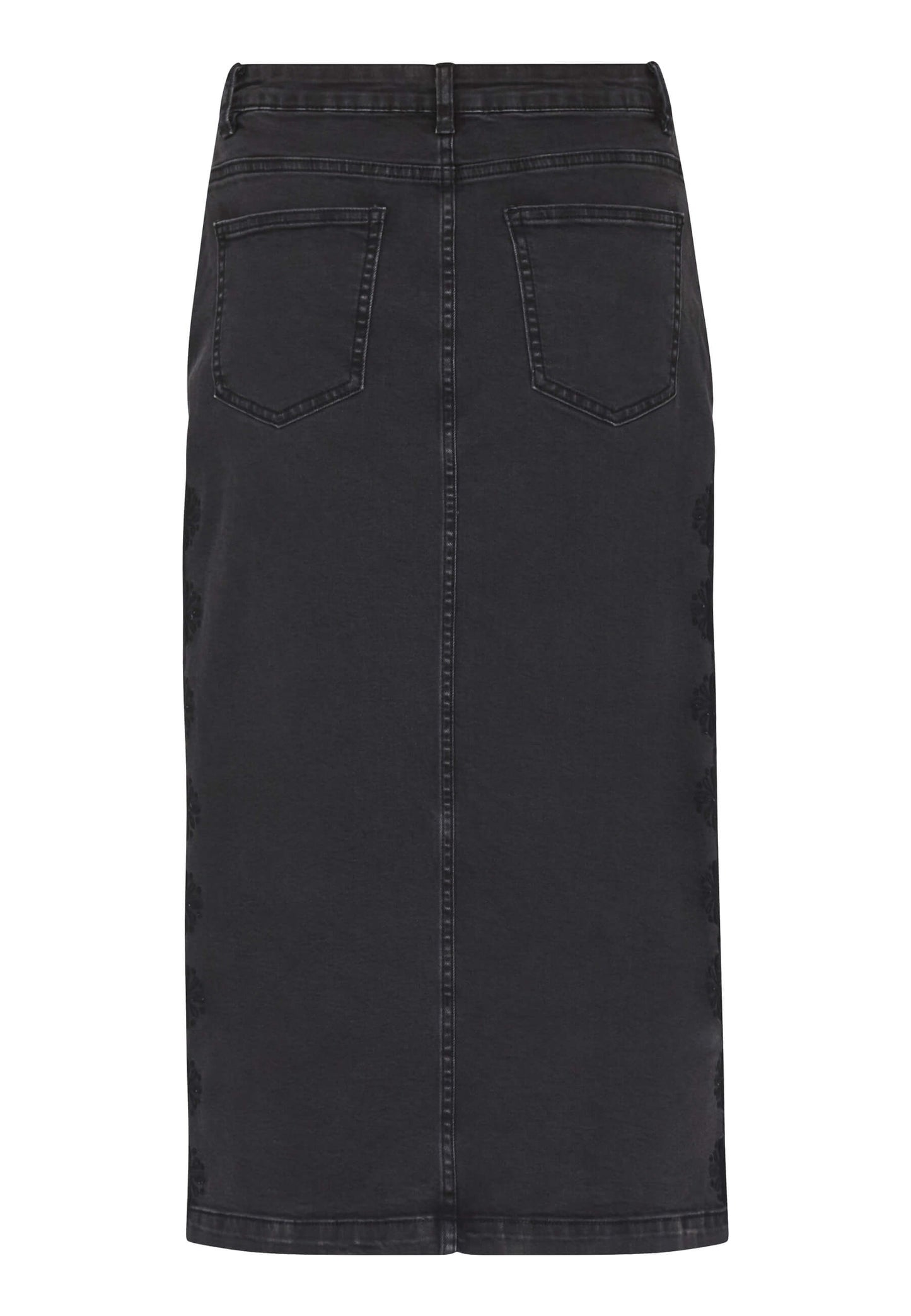 Denim midi skirt