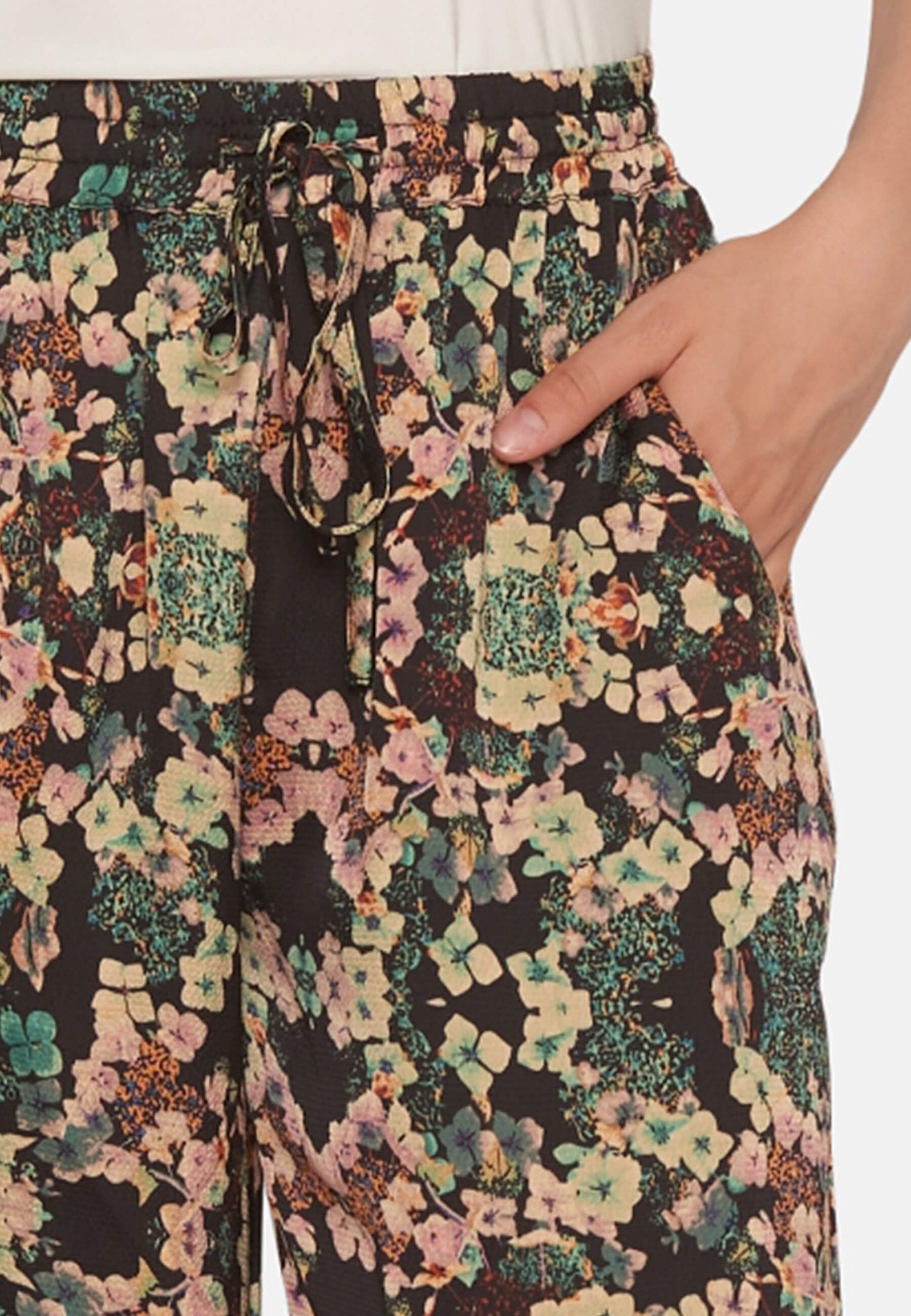Flower wideleg pants