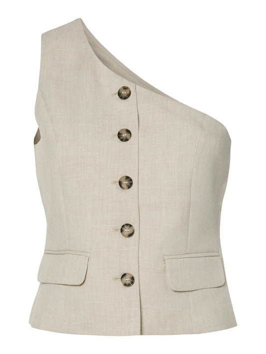 Yastava one shoulder waistcoat